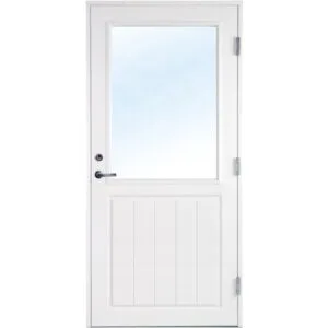 Altandörr med fönster i klarglas