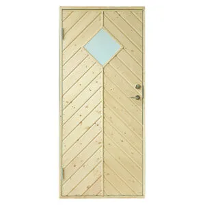 FÖRRÅDSDÖRR 10GR 08X19 FG-V FISKBEN,GLAS,VÄNSTER,10GRADER | Beijerbygg Byggmaterial