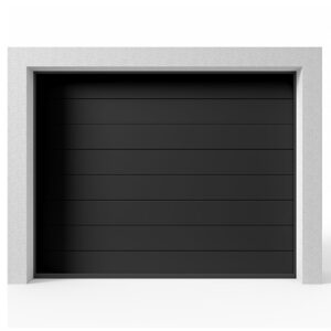 Garageport Takskjutport Modern Panel Svart, 2500x2125