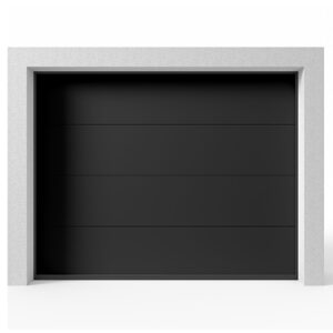 Garageport Takskjutport Modern Slät Svart, 2500x2125